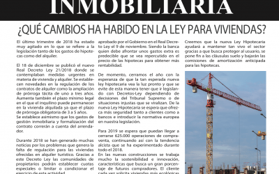 Newsletter inmobiliaria de enero de 2019
